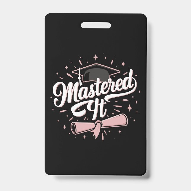 Tarjeta De Identificación Graduado con Máster Graduado con Máster MBA (Parte frontal)