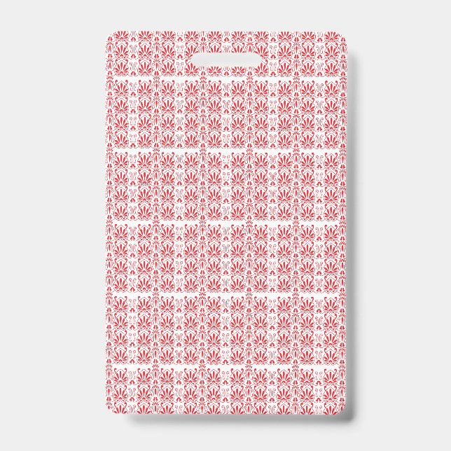 Tarjeta De Identificación Gráficos florales rojos y rosas con geranios i (Parte frontal)