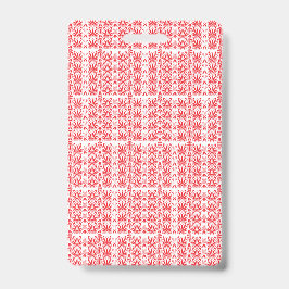 Tarjeta De Identificación Gráficos florales rojos y rosas con geranios i