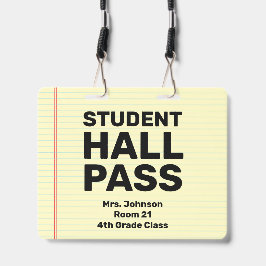 Tarjeta De Identificación Grande Cordón de Pase de Sala para Estudiantes 4x5