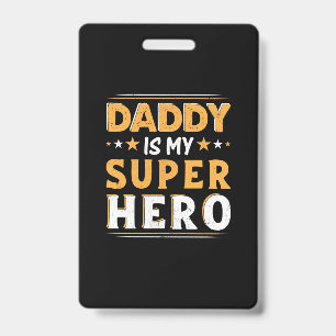 Tarjeta De Identificación Grandpa Gift Daddy Is My Super Hero