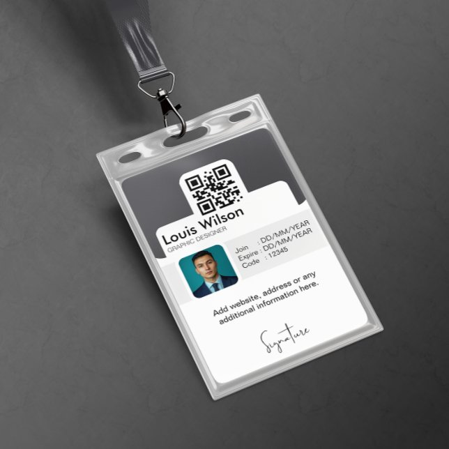 Tarjeta De Identificación Gris | Seguridad de la compañía de identificación  (Subido por el creador)