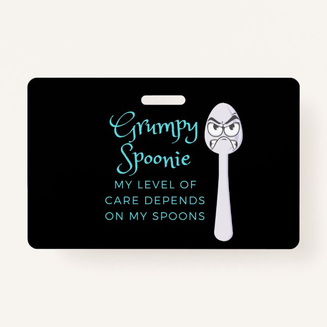 Tarjeta De Identificación Grumpy Spoonie (Anverso)