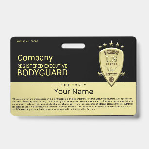 Tarjeta De Identificación Guardaespaldas