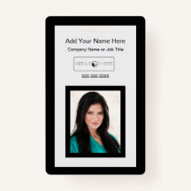 Guarnecido negro añadir placa de identificación de