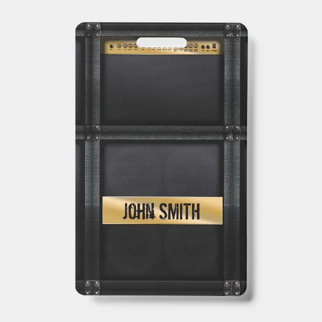 Tarjeta De Identificación Guitar amp with custom name  (Parte frontal)