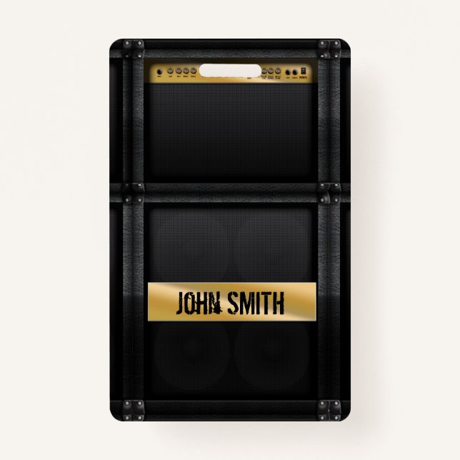 Tarjeta De Identificación Guitar amp with custom name  (Anverso)