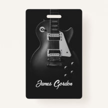 Guitarra eléctrica monocroma personalizada