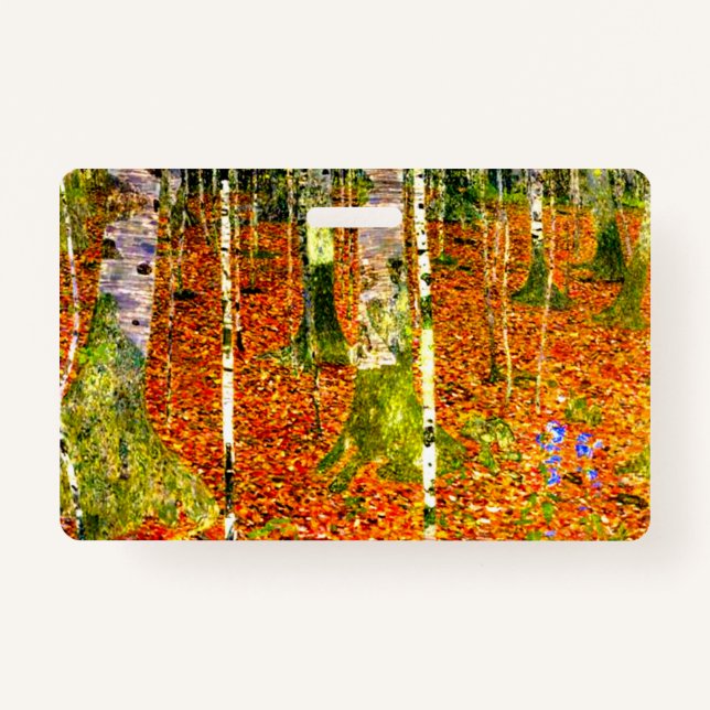 Tarjeta De Identificación Gustav Klimt Birch Trees (Anverso)