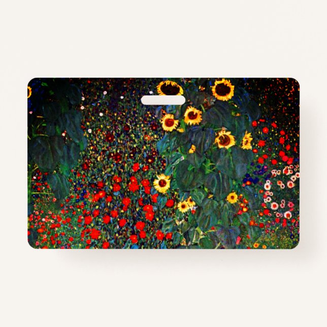 Tarjeta De Identificación Gustav Klimt Flower Garden (Anverso)