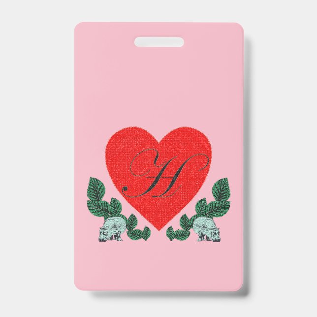 Tarjeta De Identificación H para hipopótamos (Parte frontal)