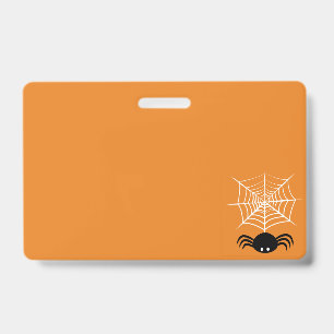 Tarjeta De Identificación Halloween Spider Web
