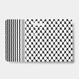 Tarjeta De Identificación Hatta Keffiyeh Kufiya Folk Palestino (Patrón 2)