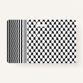 Tarjeta De Identificación Hatta Keffiyeh Kufiya Folk Palestino (Patrón 2)