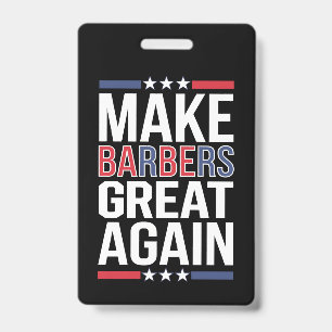 Tarjeta De Identificación Haz que los barberos vuelvan a ser geniales Barber