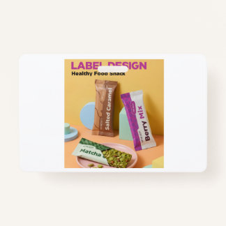 Tarjeta De Identificación Healthy food Snack A beautiful logo design on the