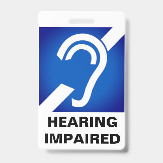 Tarjeta De Identificación Hearing Impaired Support Badge