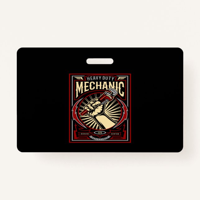 Tarjeta De Identificación heavy duty mechanic (Anverso)