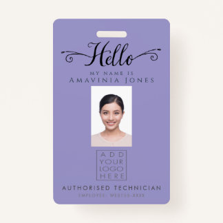 Tarjeta De Identificación Hello Business Photo ID Identification Plastic