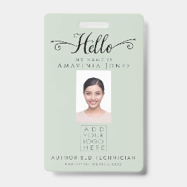 Tarjeta De Identificación Hello Business Photo ID Identification Plastic