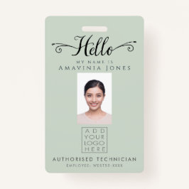 Tarjeta De Identificación Hello Business Photo ID Identification Plastic