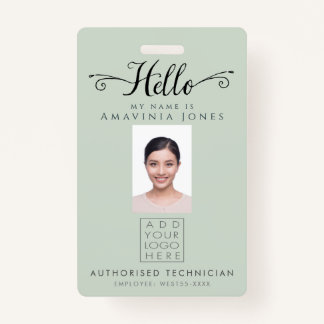Tarjeta De Identificación Hello Business Photo ID Identification Plastic