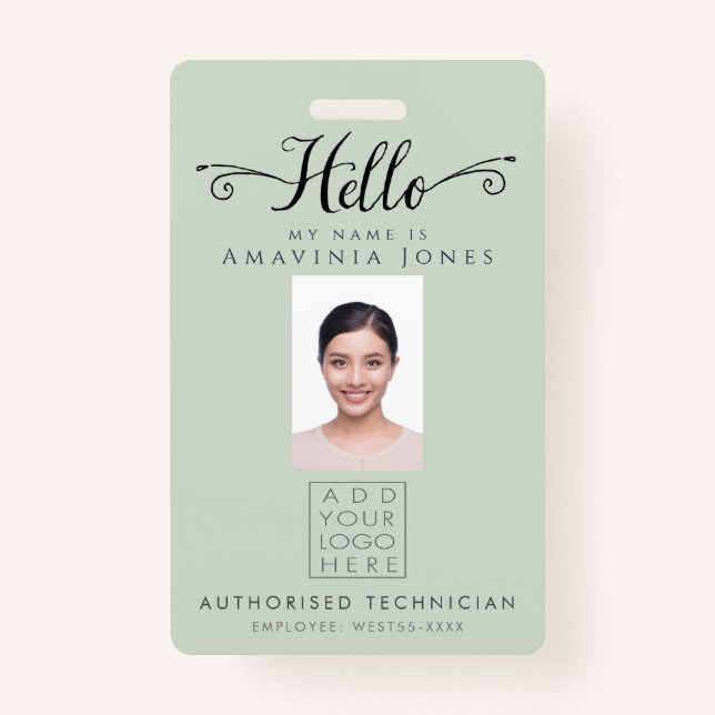 Tarjeta De Identificación Hello Business Photo ID Identification Plastic (Anverso)