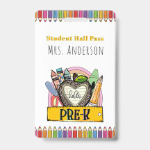 Hello Pre K Hall Pass