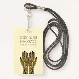 Tarjeta De Identificación Henna Mehndi Hands Massage Business