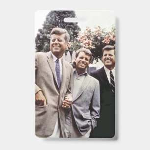 Tarjeta De Identificación Hermanos con la Casa Blanca John Kennedy