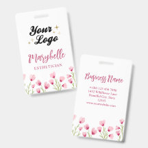 Hermosas flores silvestres rosadas Su logo aquí