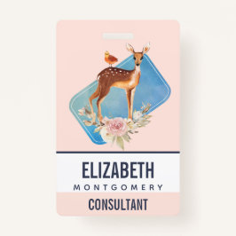 Tarjeta De Identificación Hermoso perro marrón con puntos blancos