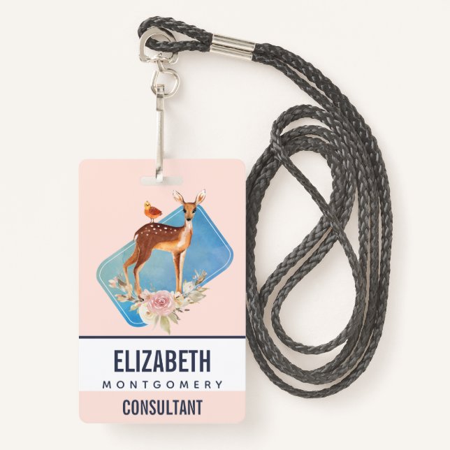 Tarjeta De Identificación Hermoso perro marrón con puntos blancos (Anverso son cordón)