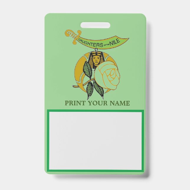 TARJETA DE IDENTIFICACIÓN HIJAS DEL NILO (Parte frontal)