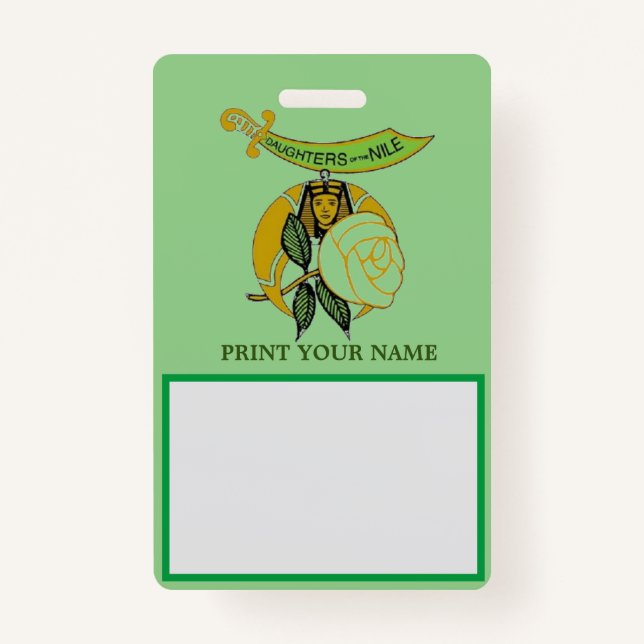 TARJETA DE IDENTIFICACIÓN HIJAS DEL NILO (Anverso)