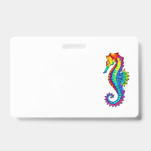 Tarjeta De Identificación Hipoahoría marino poligonal arcoiris