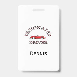 Tarjeta De Identificación Hojas de inscripción de conductor designado