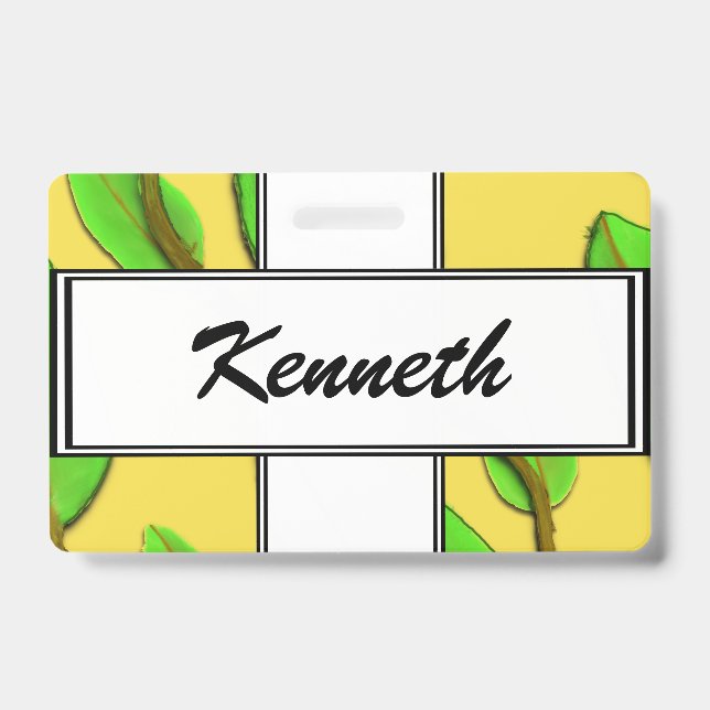 Tarjeta De Identificación Hojas de Kenneth Yoncich (Parte frontal)