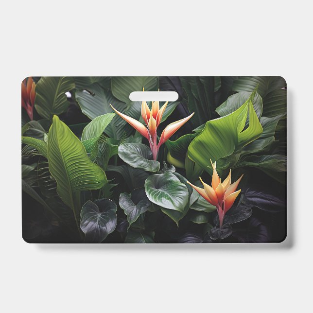 Tarjeta De Identificación Hojas tropicales exóticas (Parte frontal)