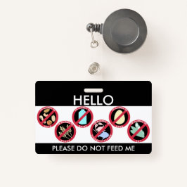 Tarjeta De Identificación Hola mi nombre es alérgico al alergénico del top 8