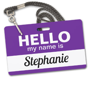 Tarjeta De Identificación Hola mi nombre es Empleado Personalizado Nombre Pú