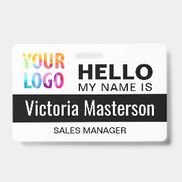 Tarjeta De Identificación Hola Mi Nombre Es - Nombre de empleado de empresa