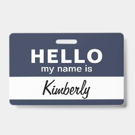 Tarjeta De Identificación Hola Mi Nombre Es - Nombre de Empleado de Letra Sc