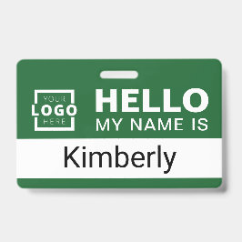 Tarjeta De Identificación Hola Mi Nombre Es - Nombre de empleado de negocio 