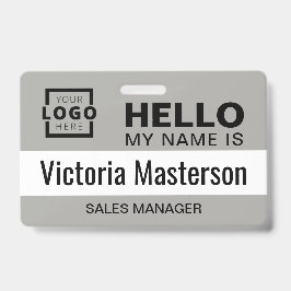 Tarjeta De Identificación Hola Mi Nombre Es - Nombre De Empleado Personaliza