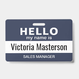 Tarjeta De Identificación Hola Mi Nombre Es - Nombre De Empleado Personaliza