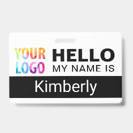 Tarjeta De Identificación Hola Mi Nombre Es - Nombre De Empleado Personaliza