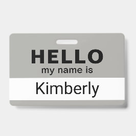 Tarjeta De Identificación Hola Mi Nombre Es - Nombre De Empleado Personaliza