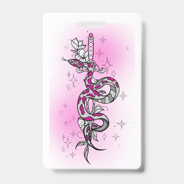 Tarjeta De Identificación holiday package with snake (Parte frontal)