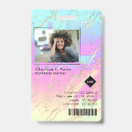Tarjeta De Identificación Holográfico | Seguridad de la empresa de fotos de 